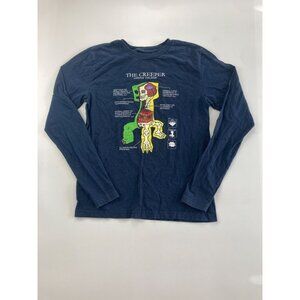 Mojang Jinx Minecraft Youth L Blue The Creeper Long Sleeve Graphic T-Shirt